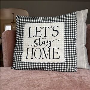 Black and White Checkered Throw Pillow